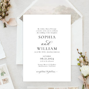 Formal Cordially Invited Wedding Invitations