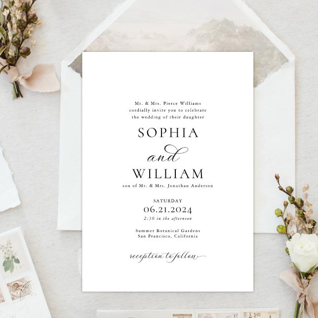 Formal Cordially Invited Wedding Invitations (Creator Uploaded)