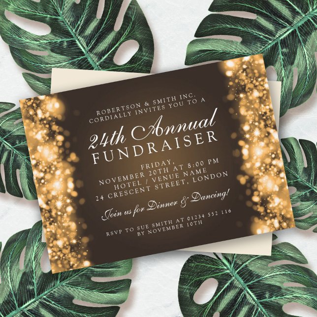 Formal Corporate Party Fundraiser Gala Gold Invitation (Creator Uploaded)