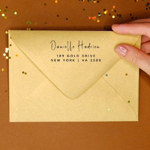 Formal Custom Name  Return Address Rubber  Stamp