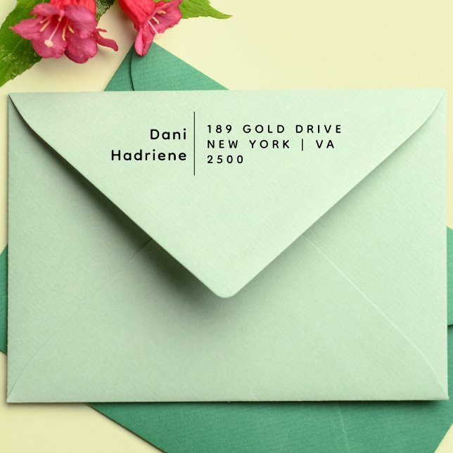 Formal Custom Name  Return Address Rubber  Stamp (Creator Uploaded)