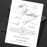 Formal Elegant Black Calligraphy Black Tie Wedding Invitation<br><div class="desc">Formal,  Elegant and impressive - Find Collection / Suite below 

*Please contact me if you need any help with design or additional designs / colour options</div>
