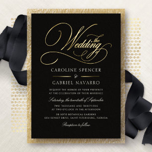 Formal Elegant Calligraphy Script Wedding Foil