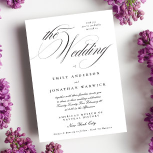 Formal Elegant Calligraphy Tuxedo The Wedding Invitation