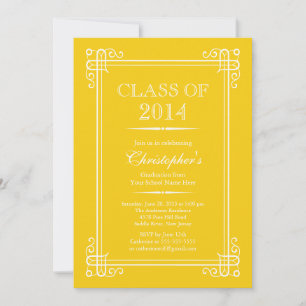 Formal Elegant Class of 2014 Graduation Party Invitation