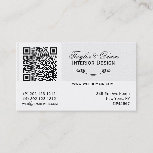 Formal Elegant   Designer Business Card (Front)