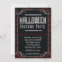 Formal Elegant Halloween Costume Party Invitation