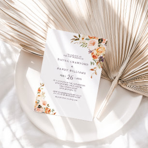 Formal Elegant Illustrated Floral Wedding Invitation