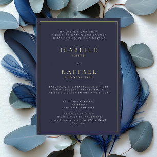 Formal Elegant Navy Blue Multiple Location Wedding