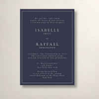 Formal Elegant Navy Blue Multiple Location Wedding