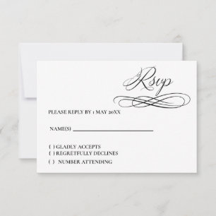 Formal Elegant RSVP card