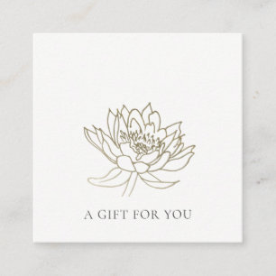 FORMAL FAUX GOLD LOTUS FLORAL GIFT CERTIFICATE