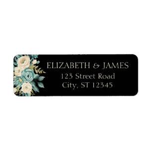 Formal Floral Personalised Return Address Labels