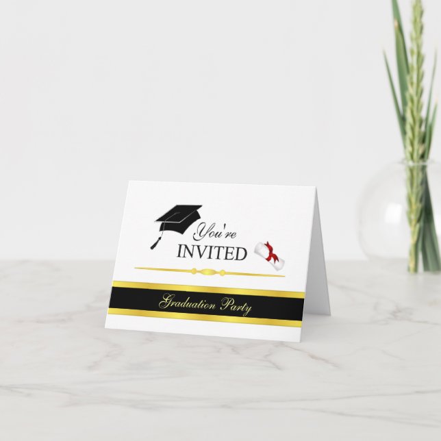 Formal Graduation Invitations - Customise (Front)