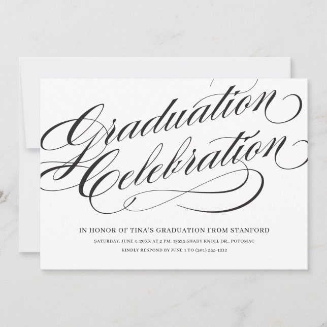 Formal Graduation Party Invitation (Front)