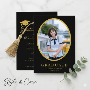 Formal Graduation Party Invite   Bold & Elegant