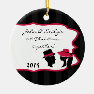 Formal Hats Retro Personalised Name Ornament