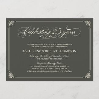 Formal Invitations for 25th Wedding Anniversary