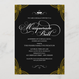 Formal Masquerade Ball Invitations