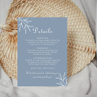 Formal Minimal Dusty Blue Wedding Details