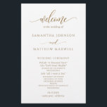 Formal, Modern Calligraphy Gold Wedding Program<br><div class="desc">Elegant Wedding program with beautiful modern hand written calligraphy in golden hues. Simple and modern style. Traditional wording with song names in italic. Ability to make text changes and adjustments by selecting customise further and using the designing tool. Front with wedding ceremony details, back with wedding party names and thank...</div>