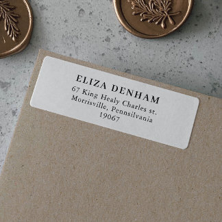 Formal modern Minimalist Return Address