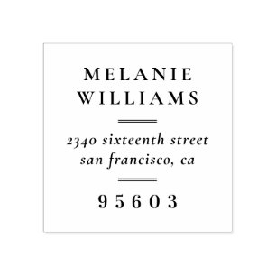 Formal Name Return Address Rubber Stamp