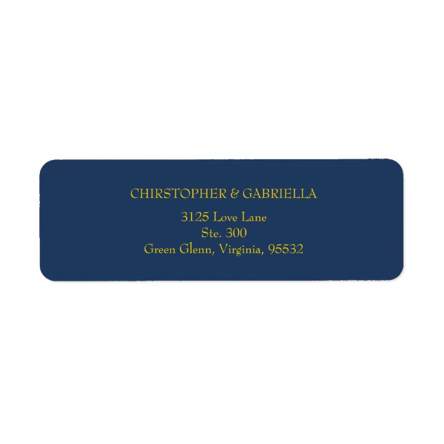 Formal Navy and Gold Simple Wedding (Front)
