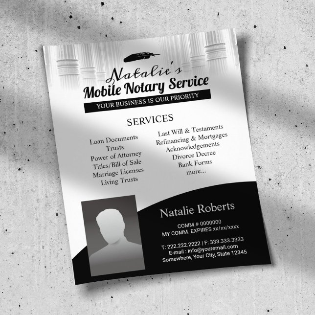 Formal Notary & Loan Signing Agent Photo Flyer (Creator Uploaded)