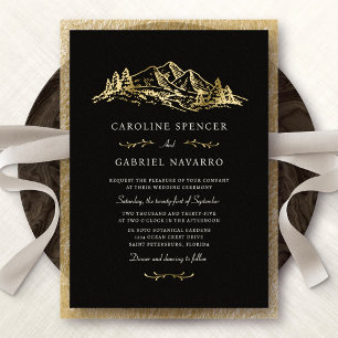 Formal Outdoors Mountains Wedding