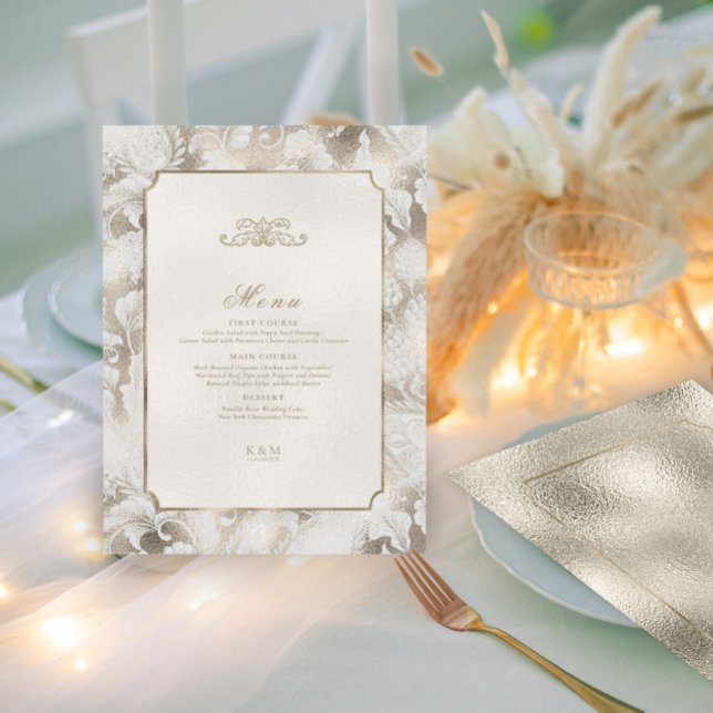 Formal Paisley Wedding Champagne ID767 Menu (Creator Uploaded)
