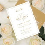 Formal QR Code Gold Monogram Calligraphy Wedding Invitation<br><div class="desc">Are you looking for a modern, formal, and elegant wedding invitation? Look no further than our Elegant Formal QR Code Gold Monogram Calligraphy Wedding Invitation! This beautiful invite features your personalised monogram in gold and your personal details accented with modern hand lettered calligraphy. Plus, on the back there is also...</div>