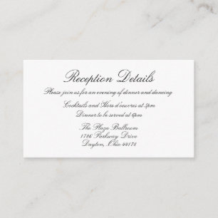 Formal Reception Card