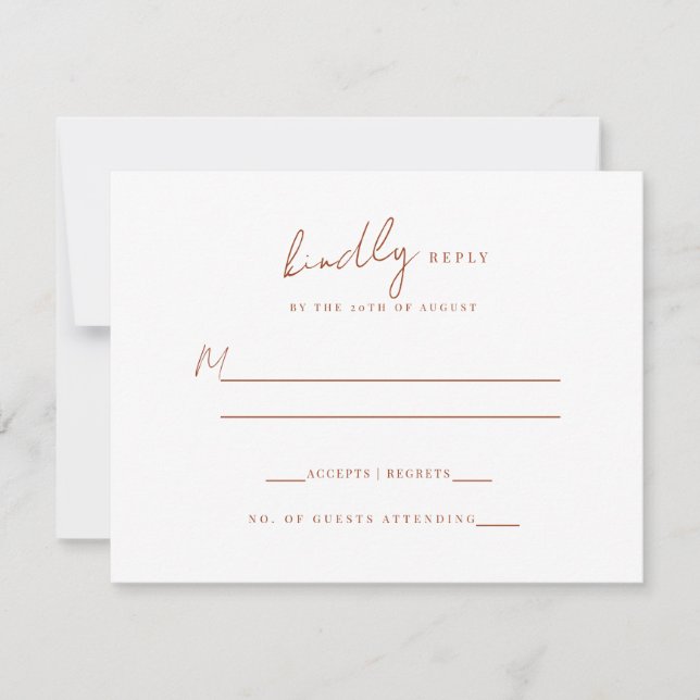 Formal Rustic Floral Crest RSVP Monogram Wedding (Front)