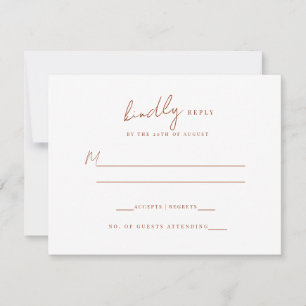 Formal Rustic Floral Crest RSVP Monogram Wedding Card