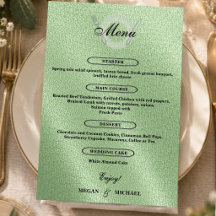 Formal Sage Green Rehearsal Dinner Wedding Course