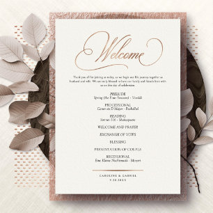Formal Script Calligraphy Wedding Program