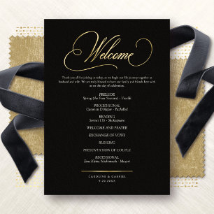 Formal Script Calligraphy Wedding Program