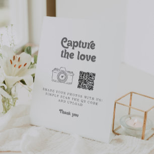 Formal Simple Capture the Love Wedding Pedestal Sign