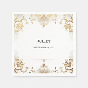 Formal Simple Classic Blank Bridal Shower Napkin