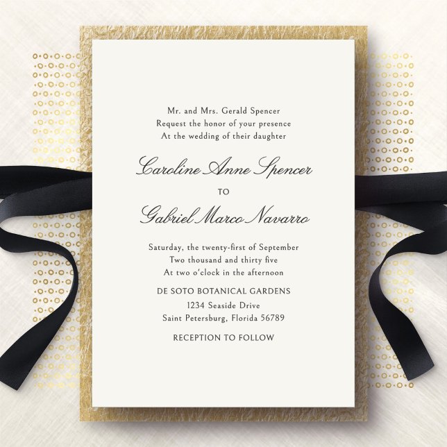 Formal Simple Classic Wedding Invitation (Creator Uploaded)