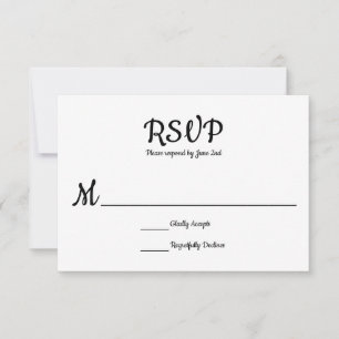 Formal Simple Elegant Cookie - RSVP Card