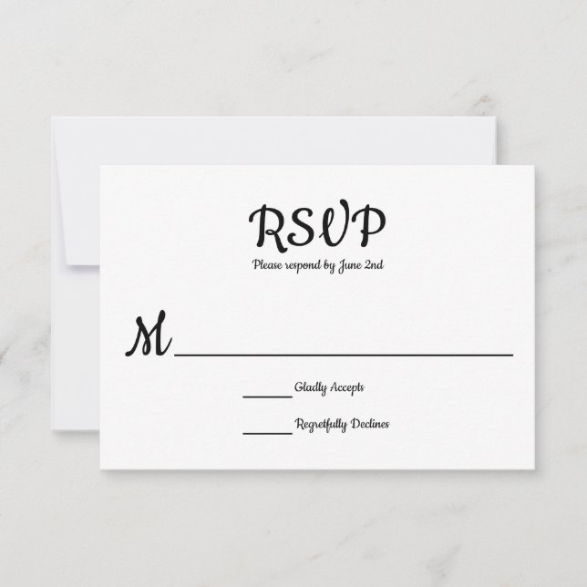 Formal Simple Elegant Cookie - RSVP Card (Front)