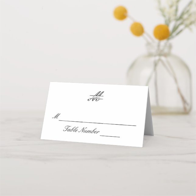 Formal Simple Elegant - Escort Card (Front)