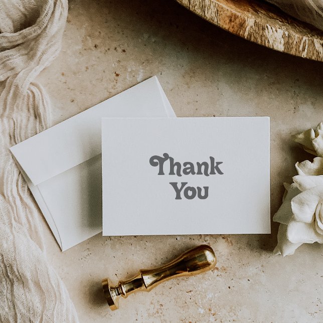 Formal Simple Flat Wedding Thank You Card (Creator Uploaded)