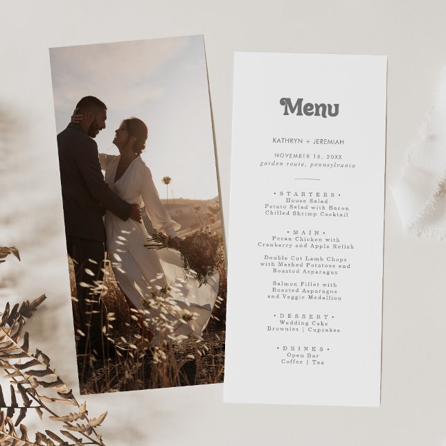 Formal Simple Photo Wedding Menu (Creator Uploaded)
