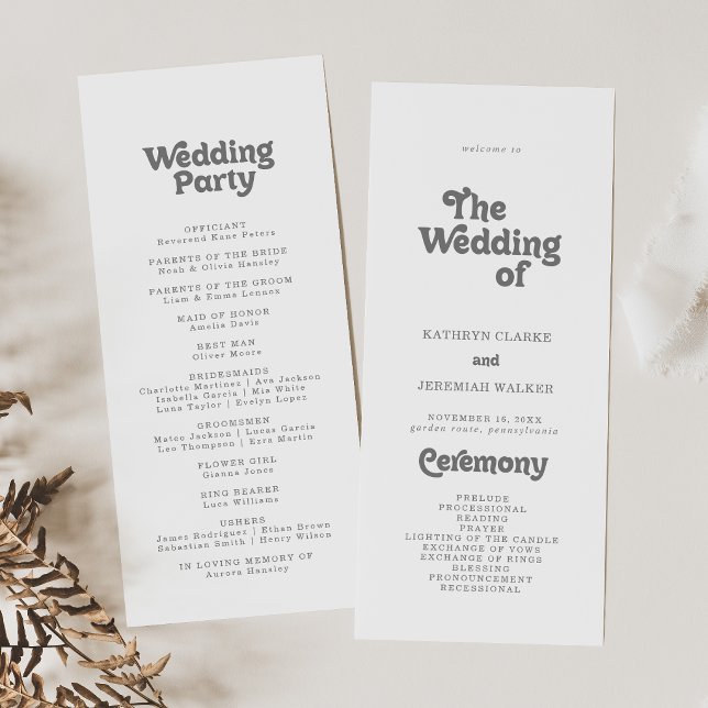 Formal Simple Tea Length Wedding Programme (Creator Uploaded)