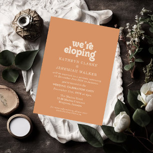 Formal Simple Terracotta Minimal We're Eloping Invitation