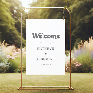 Formal Simple Wedding Welcome Sign