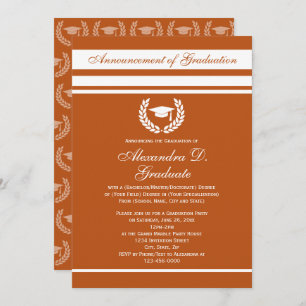 Formal Stripes College High School Graduation Invitation